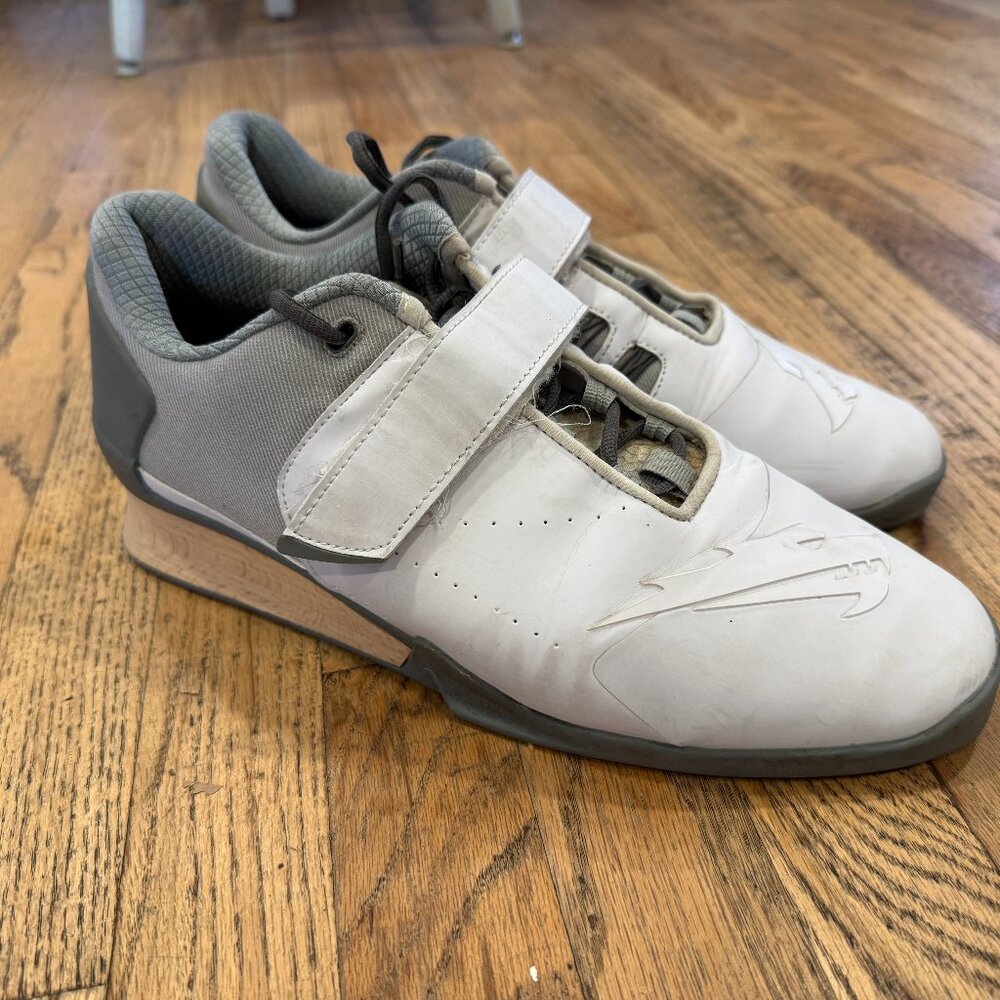 Velaasa Strake: Olympic Weightlifting Shoe in Winter White  Size : 12
